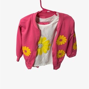 Pink Jacket with Yellow Flower Design